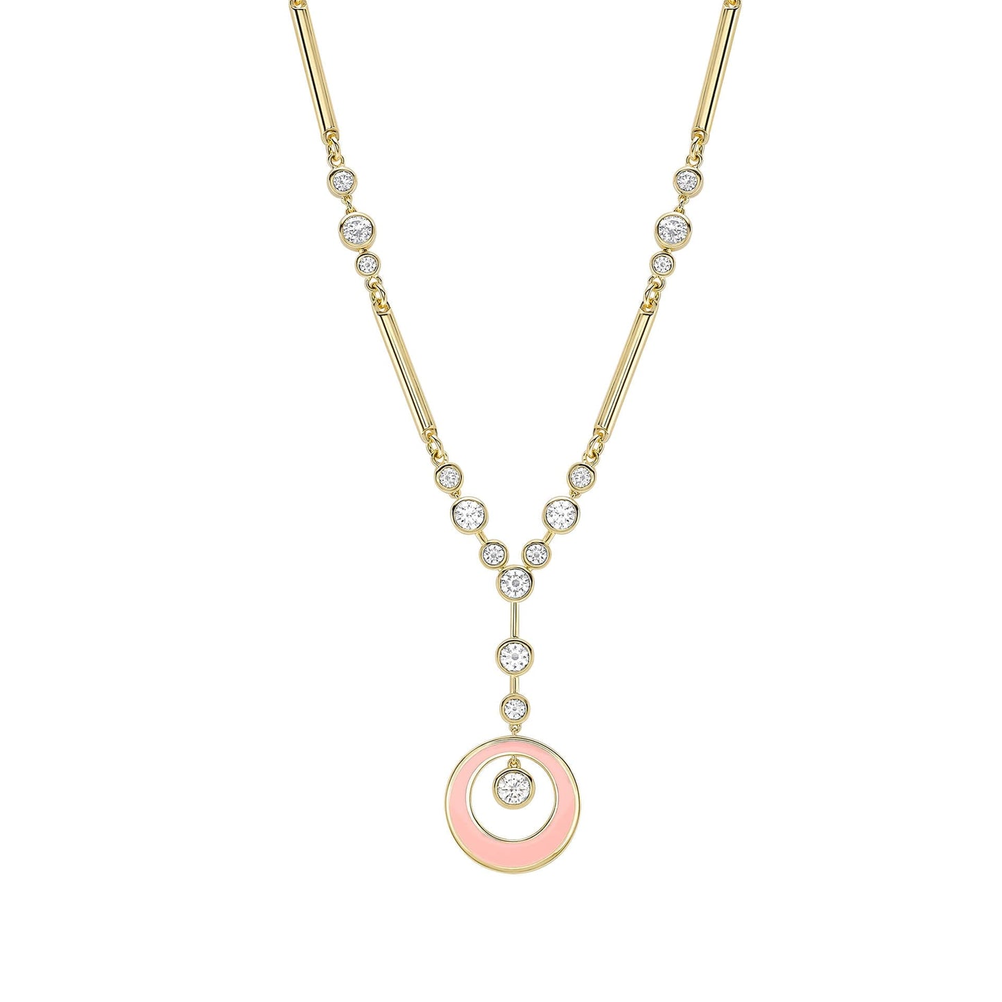 Raindance Diamond Pink Enamel Pendant