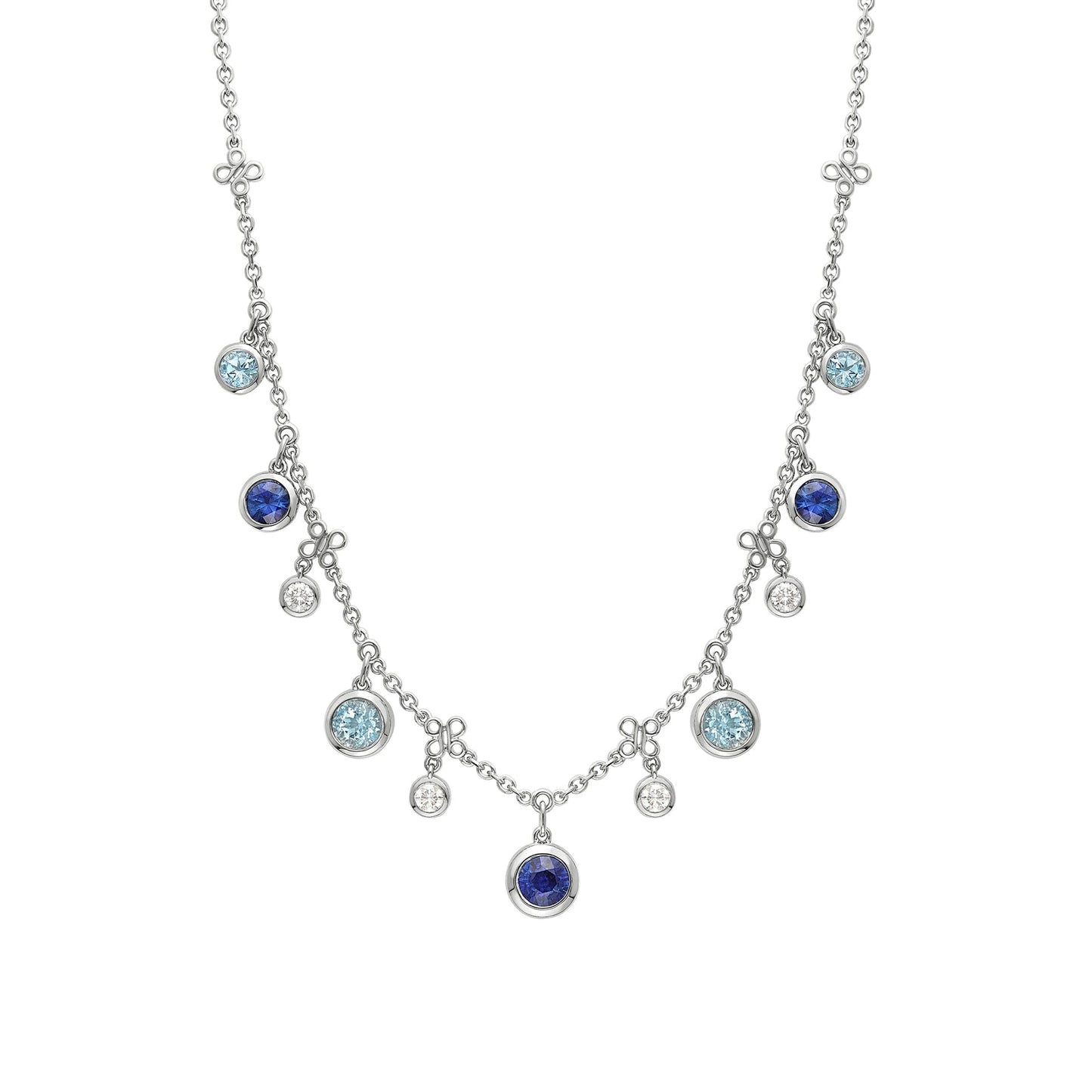 Beach Sapphire Aquamarine Necklace