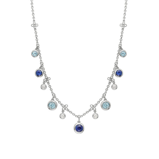 Beach Sapphire Aquamarine Necklace