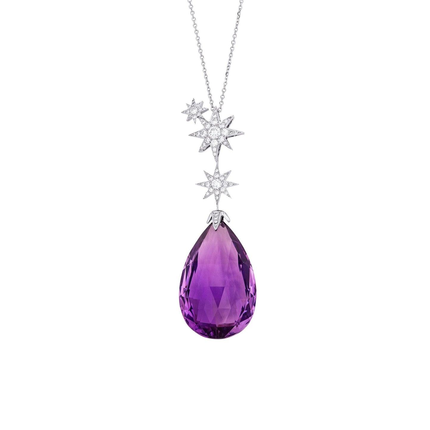 Cabaret Amethyst and Diamond Star Pendant