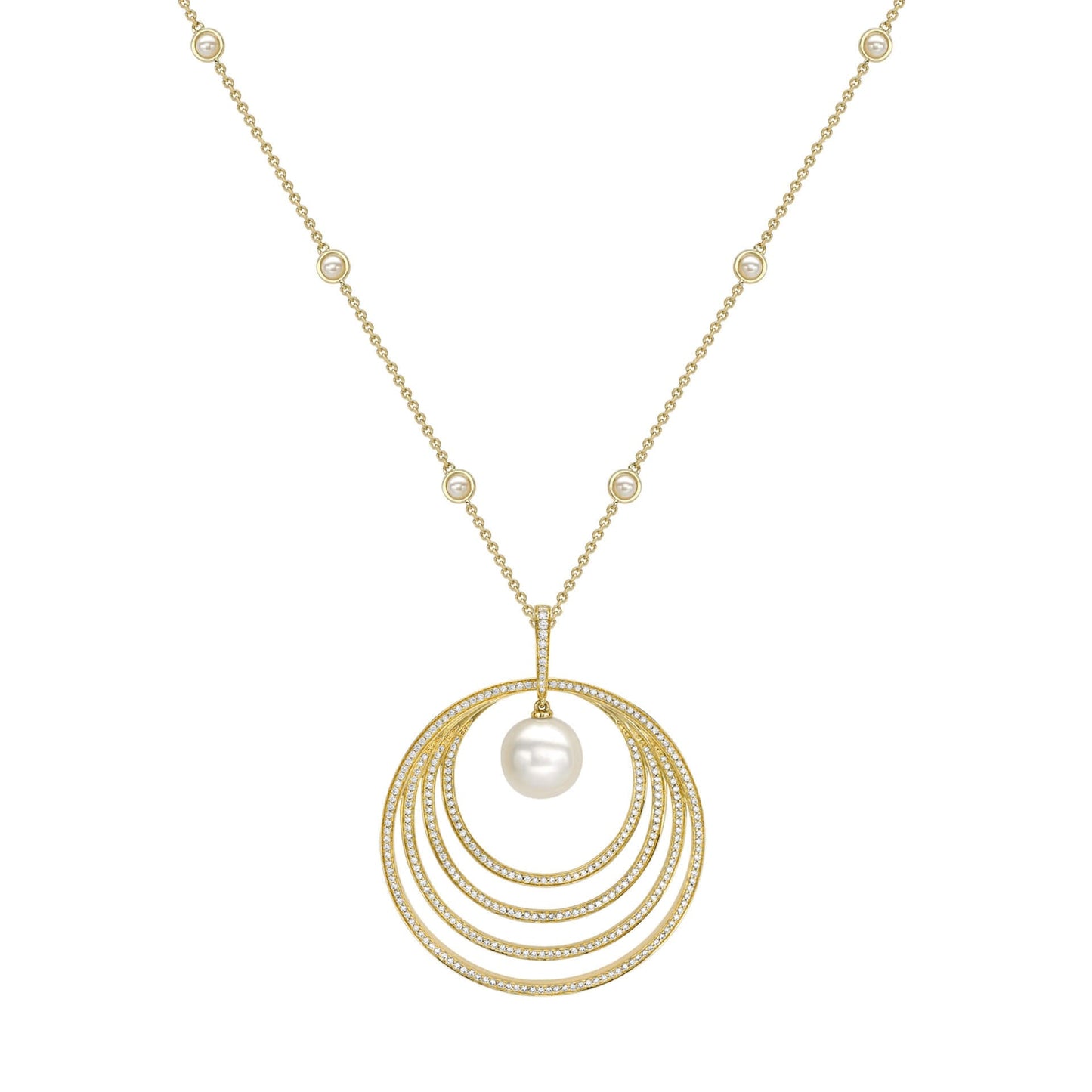 Roulette Pearl Diamond Pendant