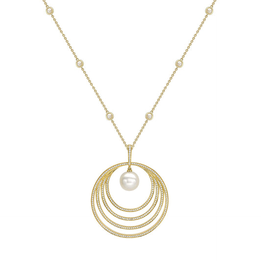 Roulette Pearl Diamond Pendant