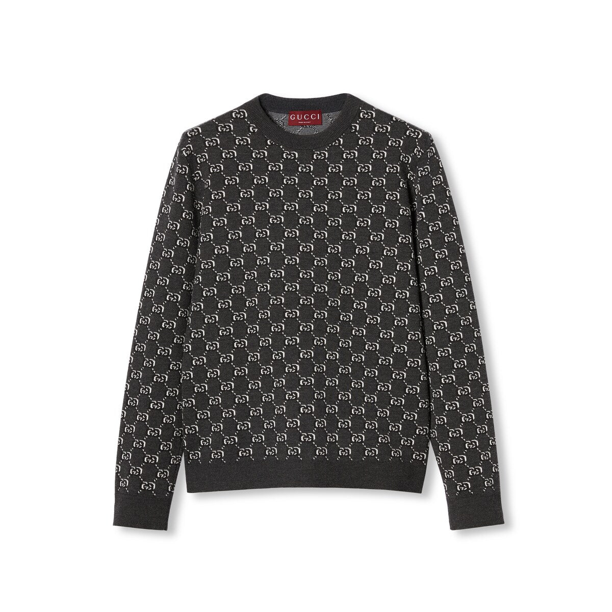 Gucci Wool Jacquard Sweater with GG Shadow