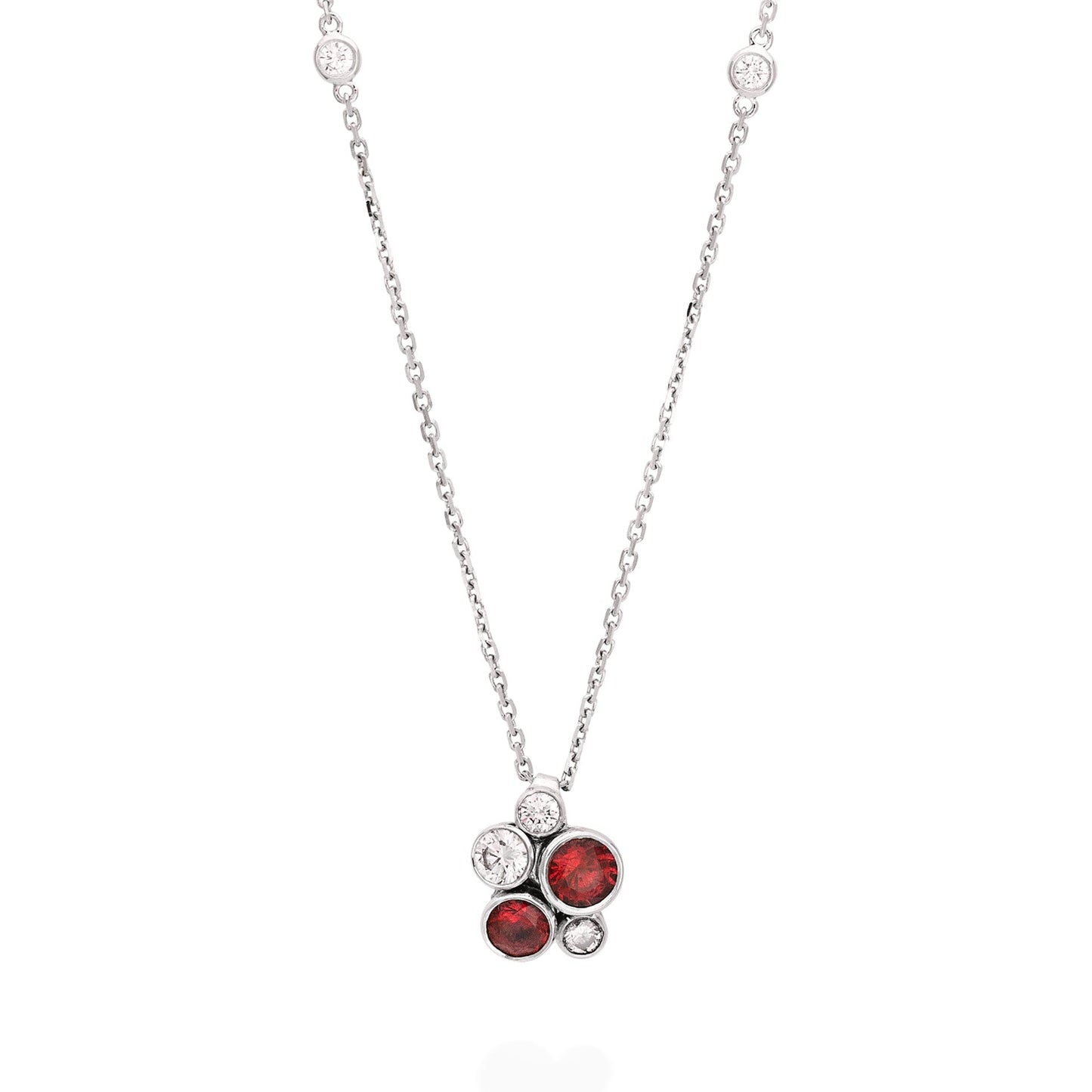 Raindance Ruby Cluster Pendant