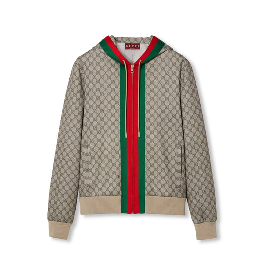 Gucci Technical Jersey zip Jacket with Web