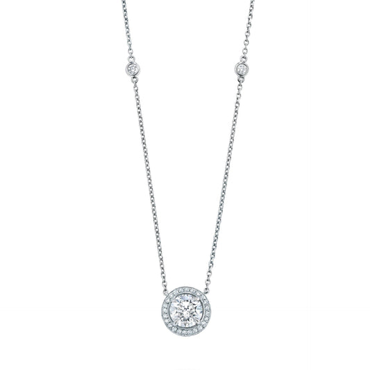 Vintage Round Brilliant Cut Diamond Pendant