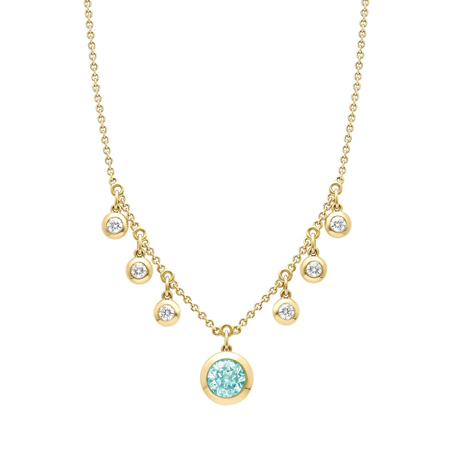 Beach Paraiba Diamond Necklace