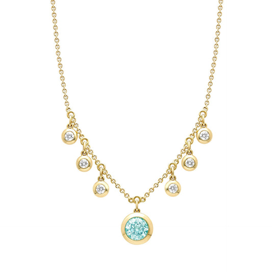 Beach Paraiba Diamond Necklace