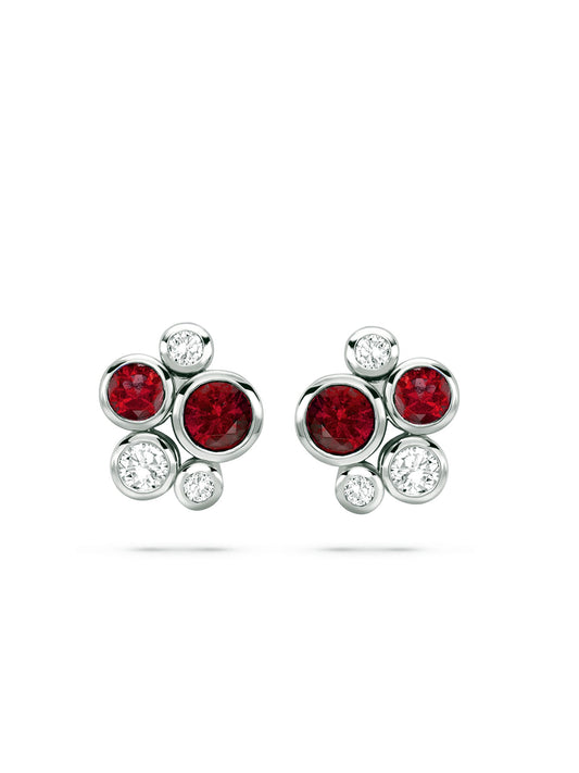 Raindance Ruby Cluster Earrings