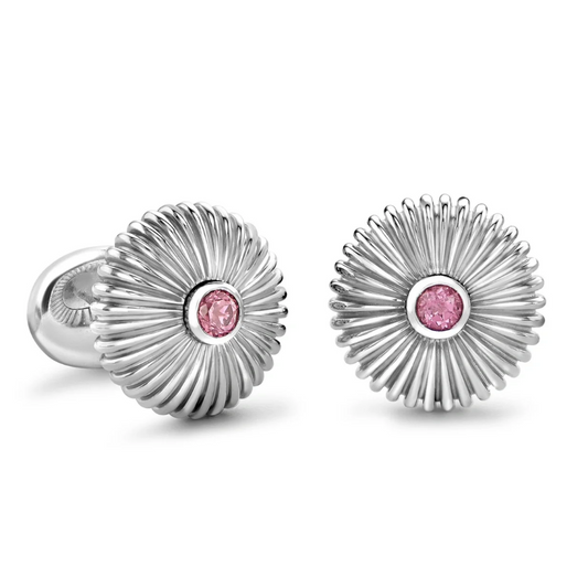 Fluted Round Cufflinks