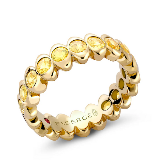 Cosmic Curve Yellow Sapphire Eternity Ring