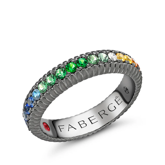Fluted Wide Eternity Ring