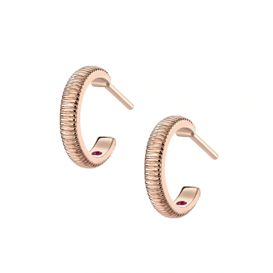 Fluted Hoop Earrings