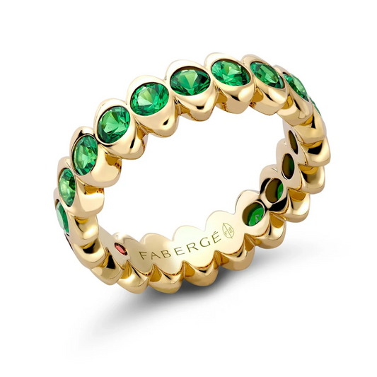 Cosmic Curve Tsavorite Eternity Ring