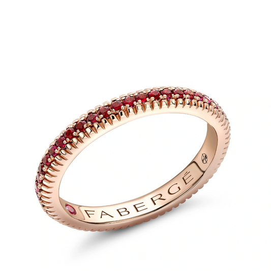 Fluted Ruby Eternity Ring