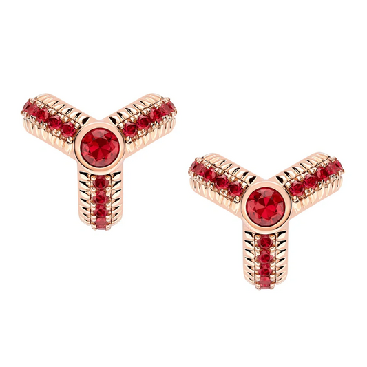 Trio Fluted Stud Earrings