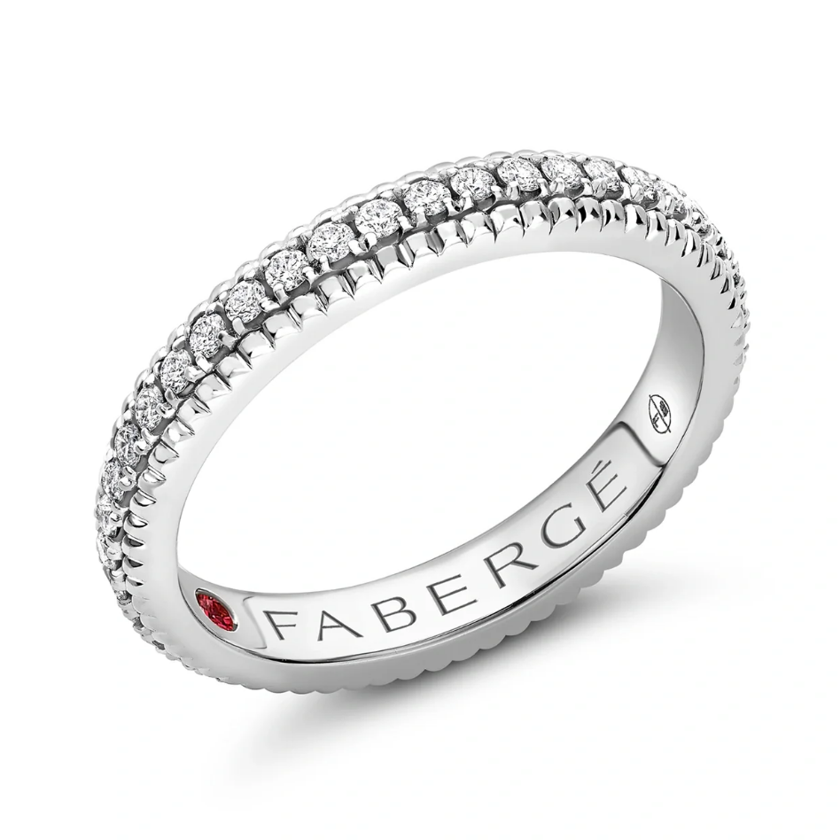 Fluted Diamond Eternity Ring