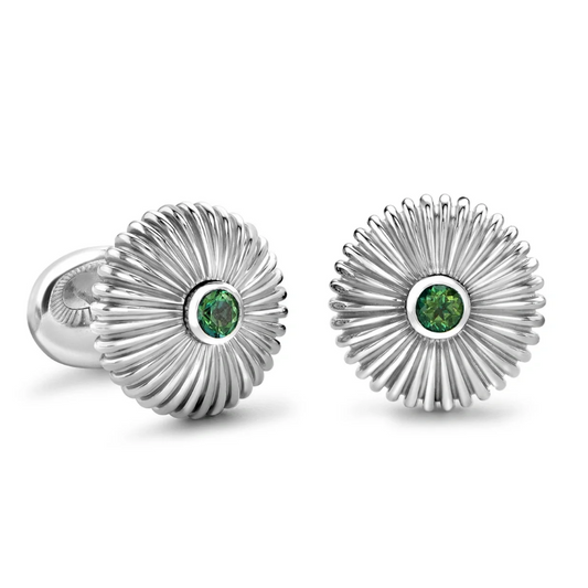 Fluted Round Cufflinks