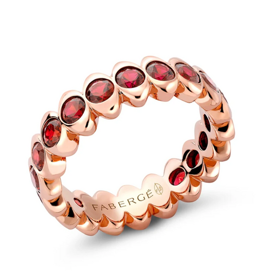 Cosmic Curve Ruby Eternity Ring