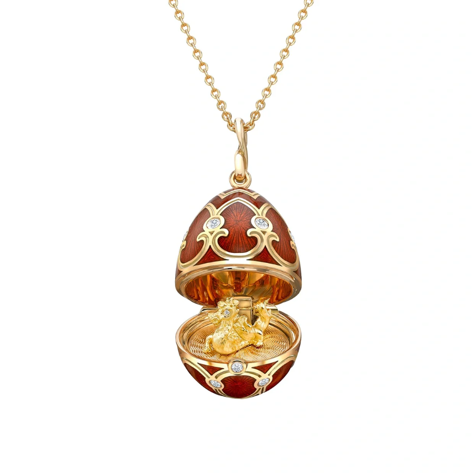 Guilloché Enamel Year of the Dragon Surprise Locket