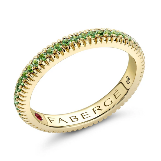 Fluted Tsavorite Eternity Ring