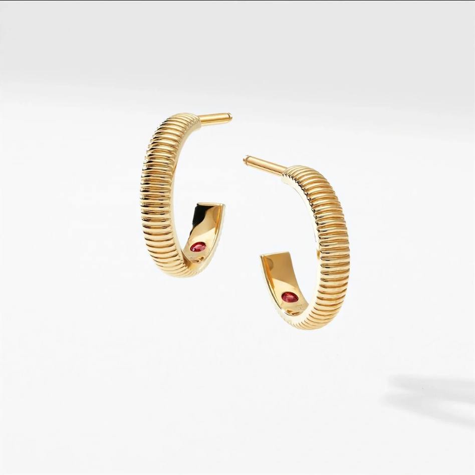 Fluted Hoop Earrings