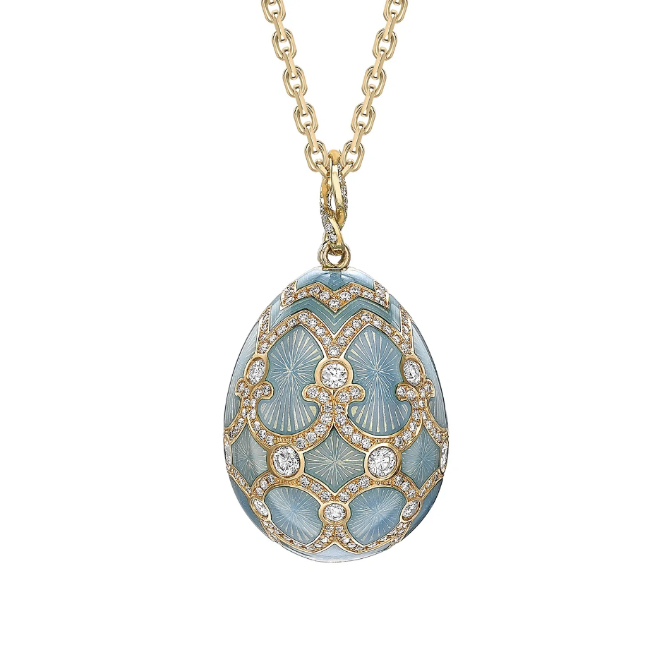 Guilloché Enamel Grande Egg Pendant