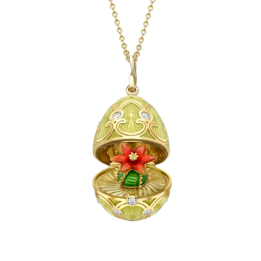 Guilloché Enamel Cactus Surprise Locket