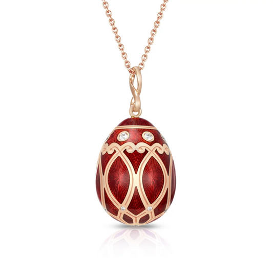 Palais Guilloché Enamel Egg Pendant