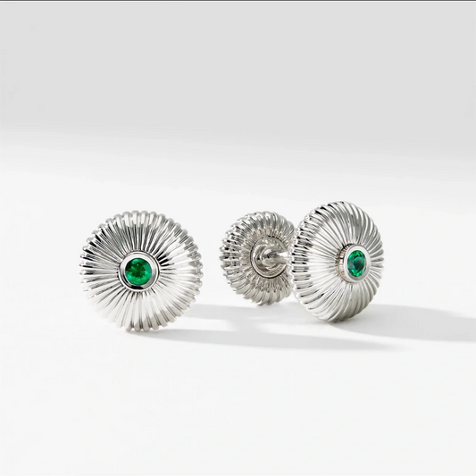 Fluted Round Cufflinks