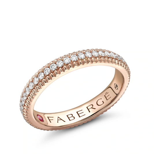 Fluted Diamond Eternity Ring