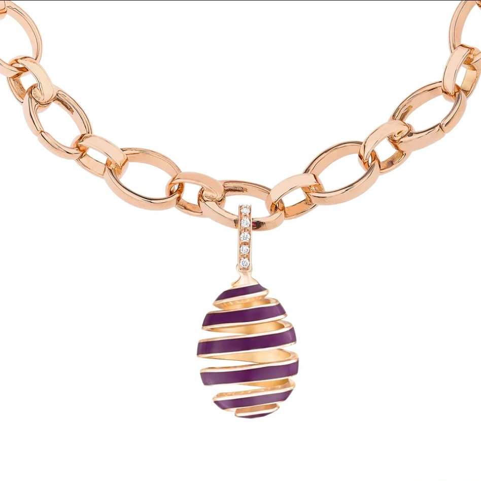 Lacquer Spiral Egg Charm