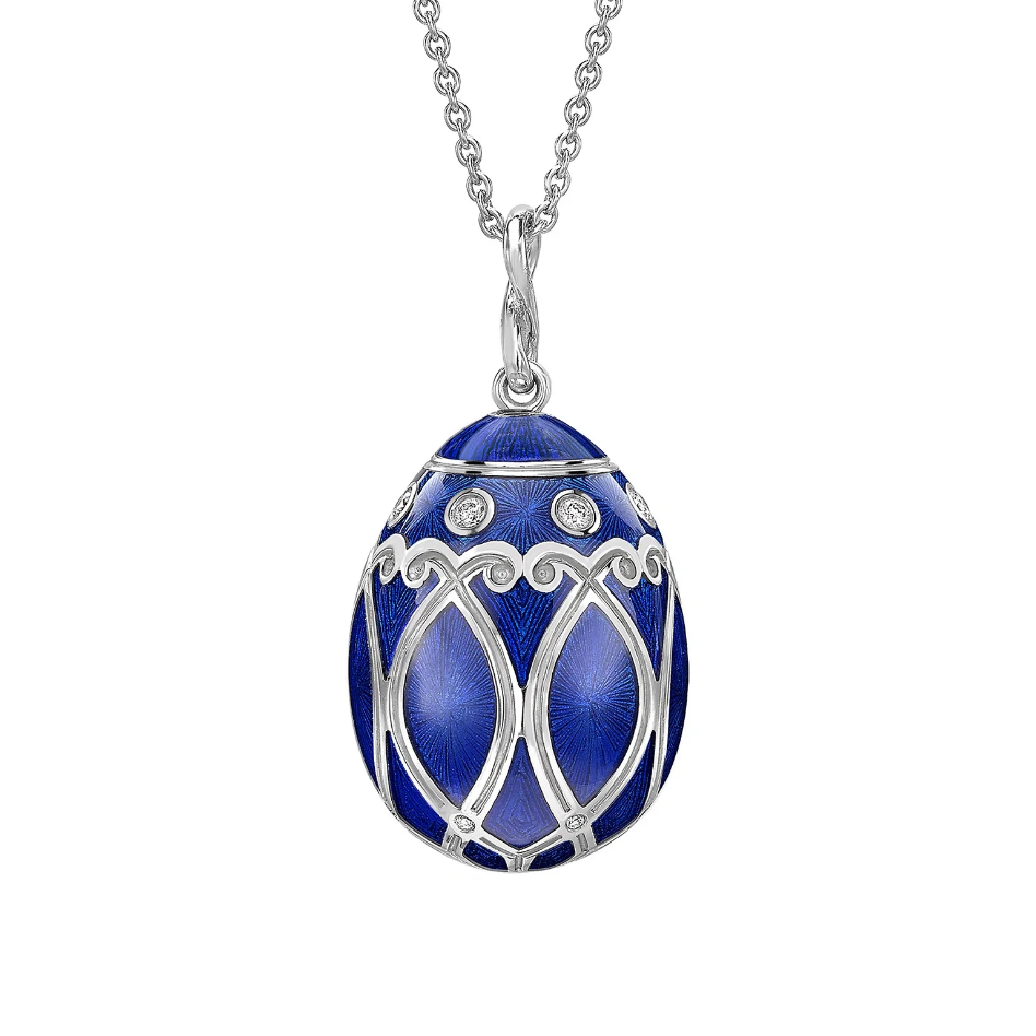 Palais Guilloché Enamel Egg Pendant