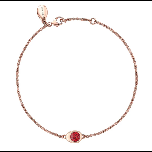 Cosmic Curve Ruby Chain Bracelet