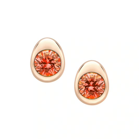 Cosmic Curve Spessartite Stud Earrings