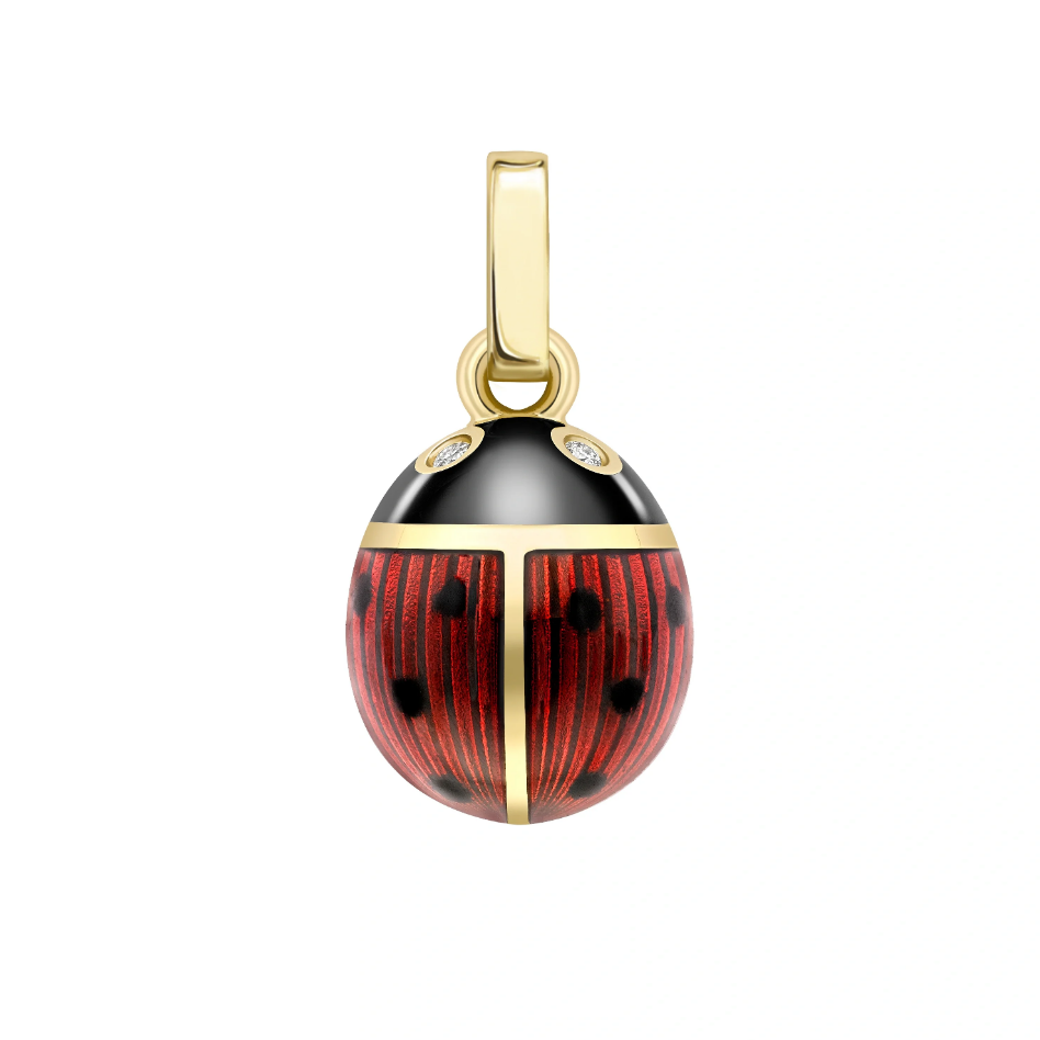 Guilloché Enamel Ladybird Charm