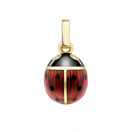 Guilloché Enamel Ladybird Charm