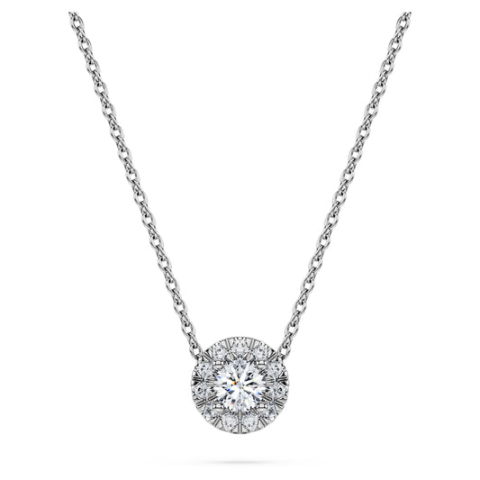 Eternity Halo Solitaire Pendant